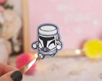 Tin Djarin - Din Djarin Sticker - The Mandalorian Sticker - Star Wars Sticker - The Mandalorian Art - Star Wars Art - Din Djarin Art