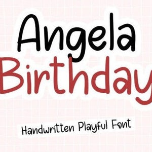 Angela Birthday Font, Beautiful Font, Script Font, Vintage Font, Calligraphy Font, Classic Font, Elegant Font, Wedding Font, Handwritten