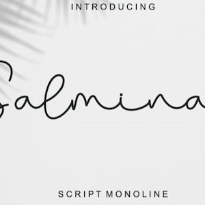 Salminah Font, Bold Font, Classic Font, Script Font, Vintage Font, Calligraphy Font, Beautiful Font, Elegant Font, Wedding Font