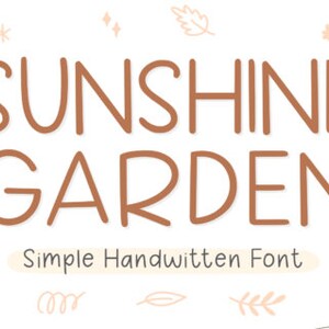 Sunshine Garden Font, Script Font, Modern Font, Handwritten Font, Signature Font, Calligraphy Font, Classic Boho Font, Elegant Font