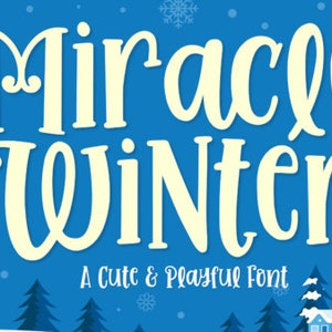 Miracle Winter Font, Handwritten Font, Wedding Font, Modern Font, Display Font, Cricut Font, Farmhouse Fonts, Rustic Fonts, Country Font