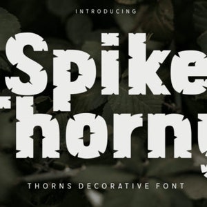 Spike Thorny Font, Fancy Font, Brush Font, Calligraphy Font,Modern Font, Romantic Font, Wedding Font, Commercial Use, Funny Font