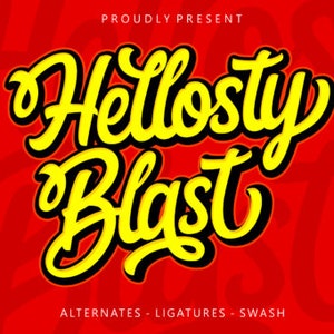 Hellosty Blast Font, Handwritten Font, Wedding Font, Modern Font, Display Font, Cricut Font, Farmhouse Fonts, Rustic Fonts, Country Font