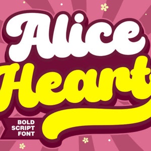 Alice Heart Font, Script Font, Modern Font, Handwritten Font, Signature Font, Calligraphy Font, Classic Boho Font, Elegant Font, Procreate