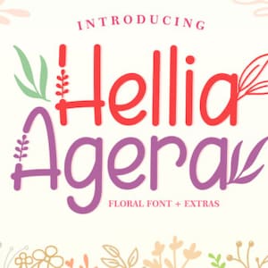 Hellia Agera Font, Handwritten Font, Wedding Font, Modern Font, Display Font, Cricut Font, Farmhouse Fonts, Rustic Fonts, Country Font