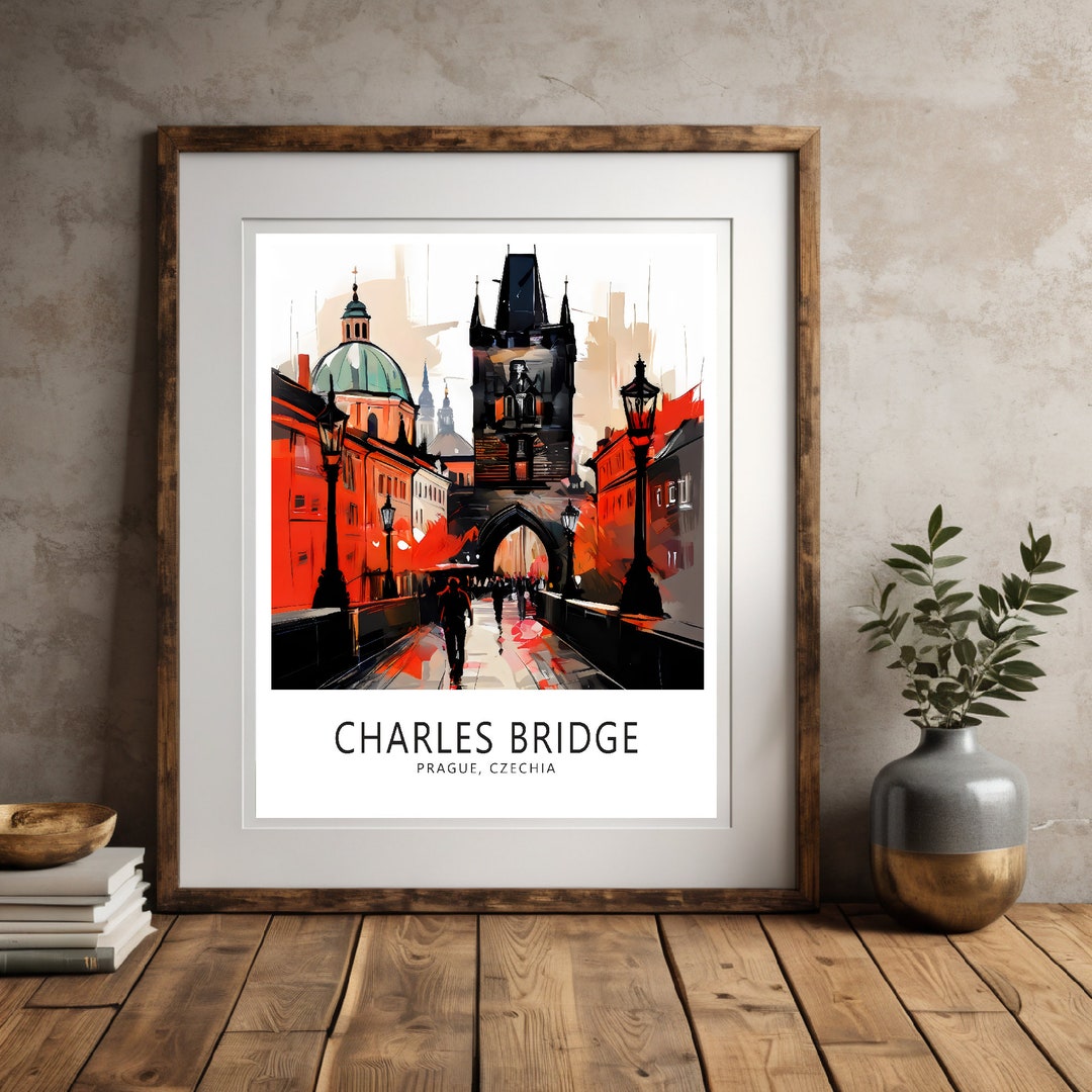 charles-bridge-art-print-prague-travel-poster-wall-art-print-prague