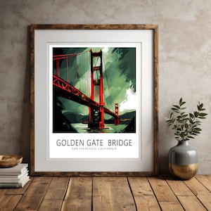 Golden Gate Bridge Print, San Francisco Wall Art, Golden Gate Bridge Gift, Home Décor, USA Art, Golden Gate Bridge, San Francisco