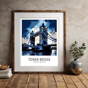 Tower Bridge Print, London Wall Art, Tower Bridge Gift, Home Décor, England Art, Tower Bridge