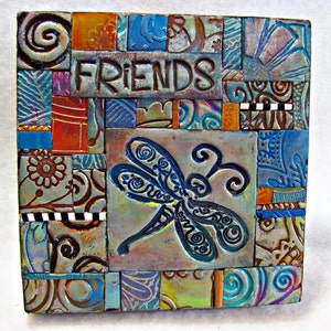 Friends PC Tile Mosiac Dragonfly Hummingbird Owl MM40021-14 image 1