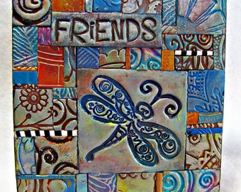 Friends PC Tile Mosiac Dragonfly Hummingbird Owl MM40021-14