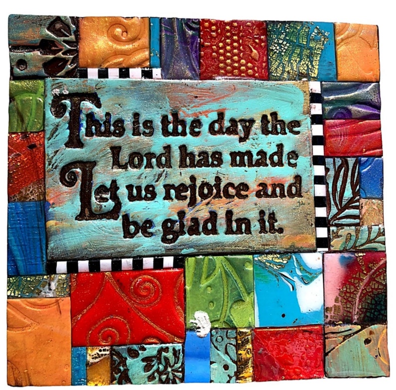 This is the day that the Lord has made Polymer Clay Mini Mosaic MM2206 image 1