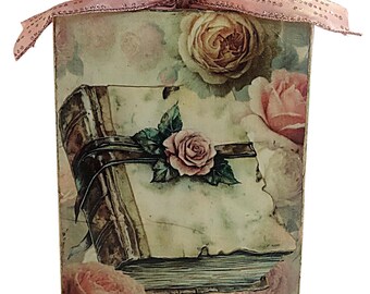 Book with Roses Chunky Shelf Sitter