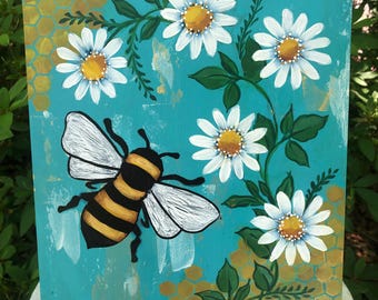 Honey Bee and Daisies Clipboard Teacher's Gift