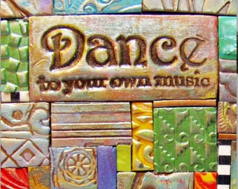 Dance Polymer Clay Tile Mosiac MM40018-15