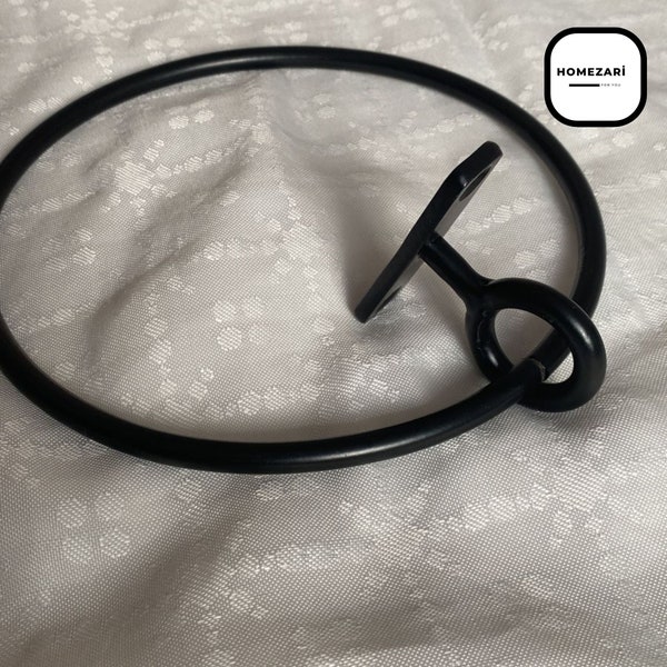 Towel Ring For Bathroom Or Kitchen, İron Towel Bar, Black Towel Rings, Wall Mounted Towel Rack, Towel Hooks, HouseWarming Gift