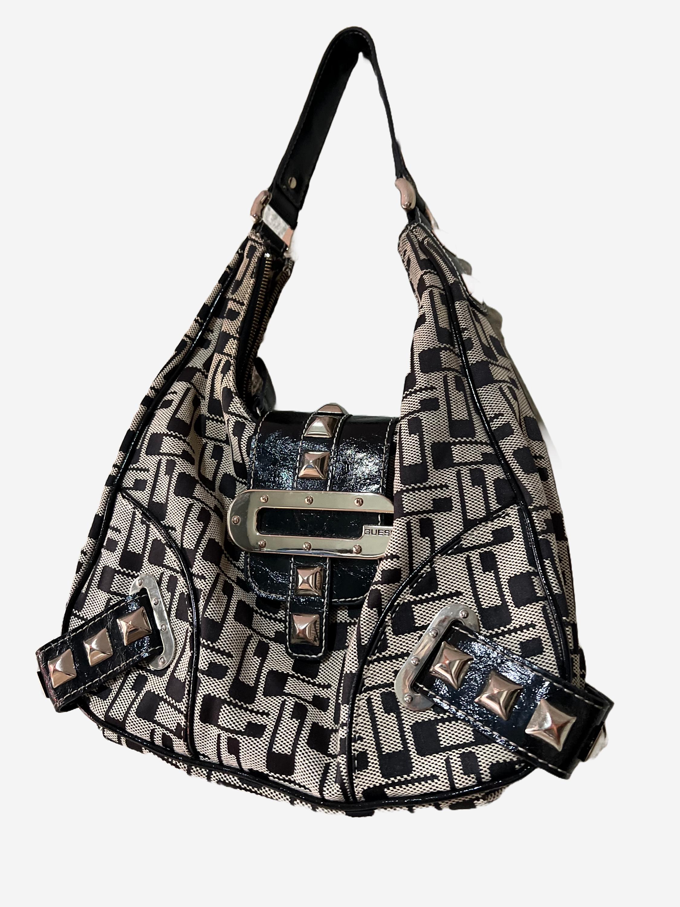 GUESS ハンドバッグ トートバッグ キャンバス ヴィンテージ y2k GUESS ハンドバッグ トートバッグ キャンバス ヴィンテージ y2k