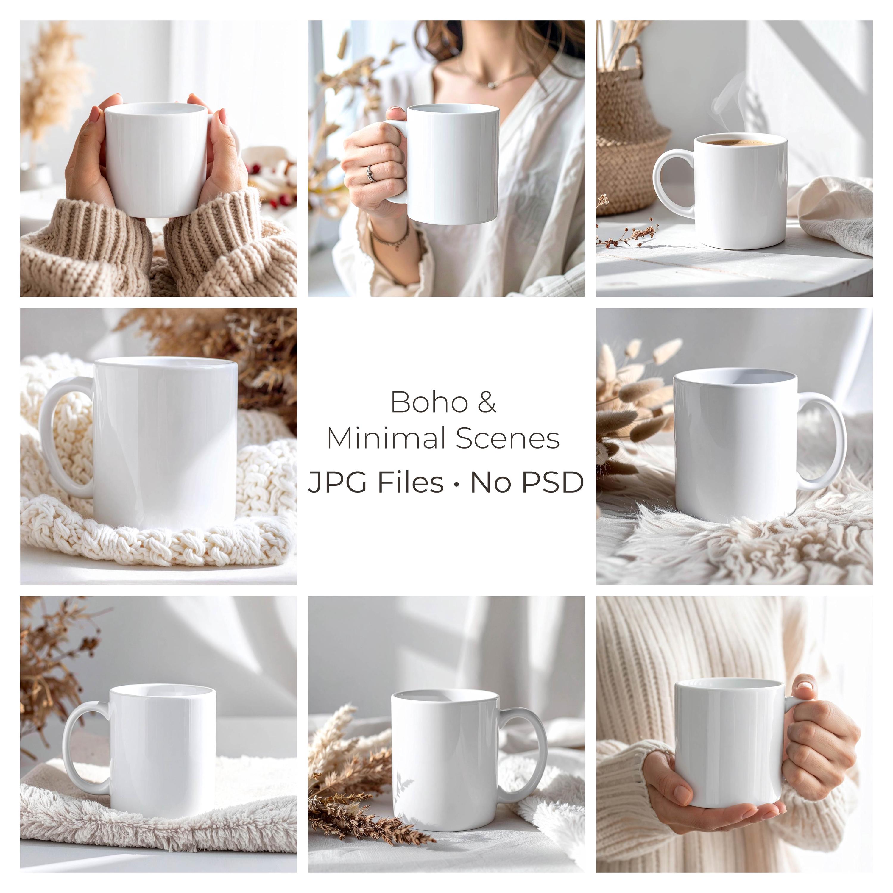 Cozy Mug Mockup Set, 26 Neutral Lifestyle Scenes, Bundle for Designers ...
