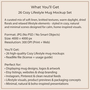 Set med mockups för mysiga muggar, 26 neutrala livsstilsscener, paket för designers • JPG • Direktnedladdning bild 5