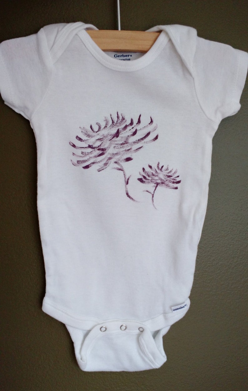 Purple Flower Onesie Etsy