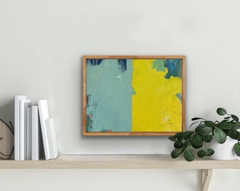 Abstract art, abstract painting, colorblock home decor, framed art, original art, fine art, FREE SHIPPING