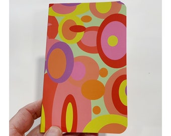 Mini notebook, travel notes, writing, creative books, mod, pop art