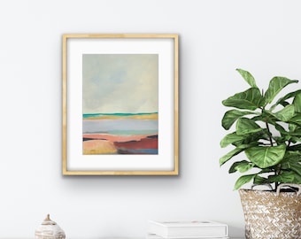 Original abstract landscape, framed art, home decor, original art, modern living, fine art, FREE SHIPPING