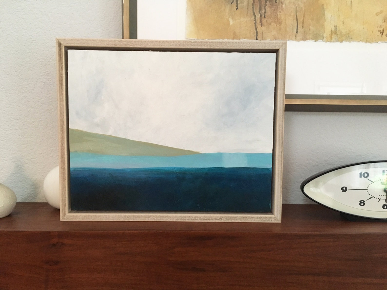 Original abstract landscape framed art home decor original Etsy