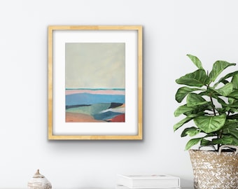 Original abstract landscape, framed art, home decor, original art, modern living, fine art, FREE SHIPPING