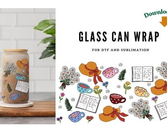 Vår, påsk, PNG-nedladdning, blommor, hattar, sommar, glasmugg, UVDTF, sublimering, kopp PNG, 473 ml, kaffe, böcker