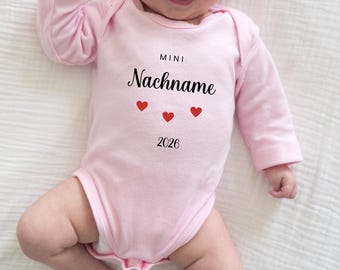 Babybody Personalisiert* 100% Bio-Baumwolle* Schwangerschaftsankündigung* Geschenk zur Geburt* Schwangerschaftsverkündung*