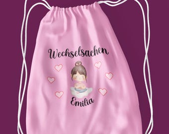 Wechselsachen Baumwolle*Wechselkleidung*Kindergarten personalisiert* mit Namen & süßen Motiven