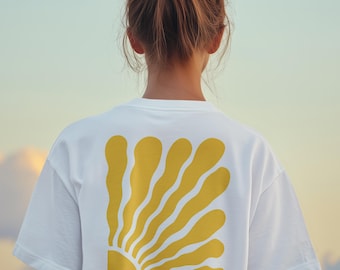 T Shirt Damen* Summer Mood*Sommer  Retro Sonne* Rückenaufdruck*Backprint* Geschenk für Sie