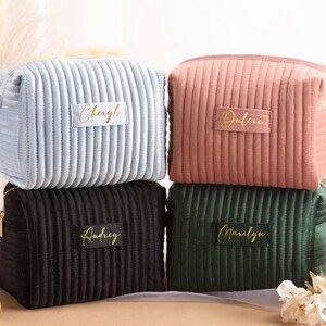 Trousse de maquillage personnalisée,Trousse de maquillage personnalisée femme,Trousse à maquillage en velours,Trousse de toilette de voyage,Cadeaux de demoiselle d'honneur,Cadeau d'anniversaire,Cadeau pour elle