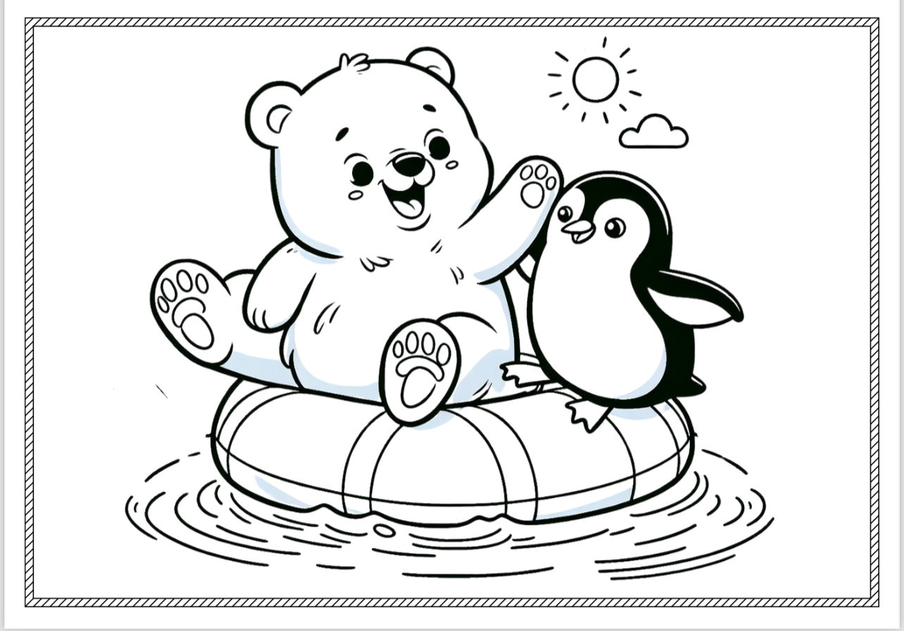 Cute Animal Colouring Book Printable for Kids - Etsy