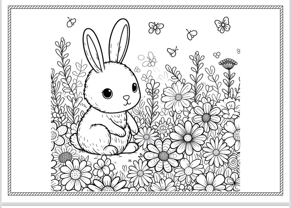Cute Animal Colouring Book Printable for Kids Etsy