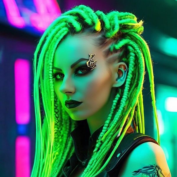 Neon Blue Green Dreads, Blue Green Ombre Dreadlocks, Synthetic SE Dreads Extensions, Custom Green Dreads Set, Psychedelic DE Acid Dreads