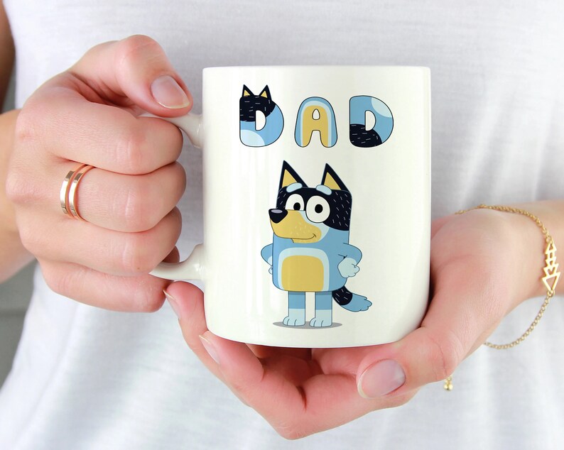 Bluey Best Dad Mug Coffee Bandit Mug Bluey Dad Mug Father Etsy UK