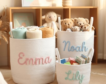 Personalized Toy Storage Basket, Baby Shower Gift