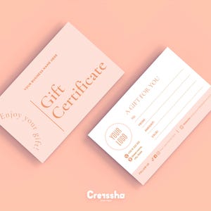 Bearbeitbare druckbare minimale Geschenkkarten-Zertifikatsvorlage, Geschenkkarten-Gutschein, DIY-Geschenkgutschein, bearbeitbare Geschenkgutschein-Visitenkarte