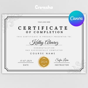 Rustic Certificate of Appreciation Completion Template: Editable Canva Design (A4)