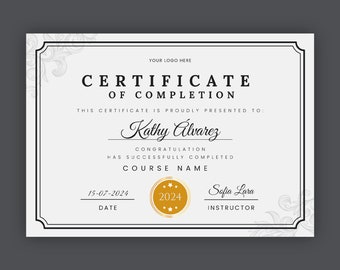 Rustic Certificate of Appreciation Completion Template: Editable Canva Design (A4)
