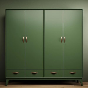 Customizable 4 Door Grand Wardrobe Soft Close Hinges Eco-Friendly Paint Bespoke design Flatpack or Assembled Luxury Closet Storage