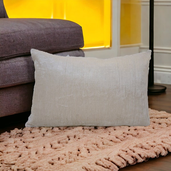 Handmade Ikat Velvet Pillow Cover | Ikat Velvet Pillow Cover, Silk ikat pillow, White ikat pillow case