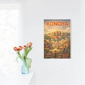 Konoha - Hidden Leaf Village Poster | Naruto Anime Art | Instant Download Printable