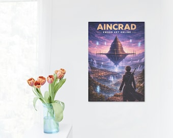 Sword Art Online - Poster Aincrad | Ligne d'horizon japonaise imprimable | Anime City Art (téléchargement instantané)