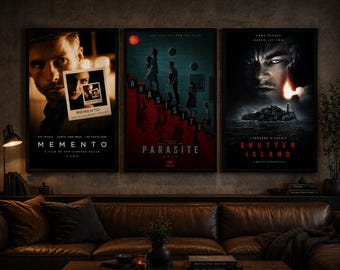 Lot d'affiches de thriller psychologique, vol. 2 (10 tirages) | Art mural minimaliste sombre | Téléchargement instantané