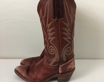 Frye Vintage 70s Oxblood Cowboy Boots  Women Size 6B