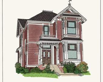 Arte digital imprimible de La Casa Halliwell Encantada