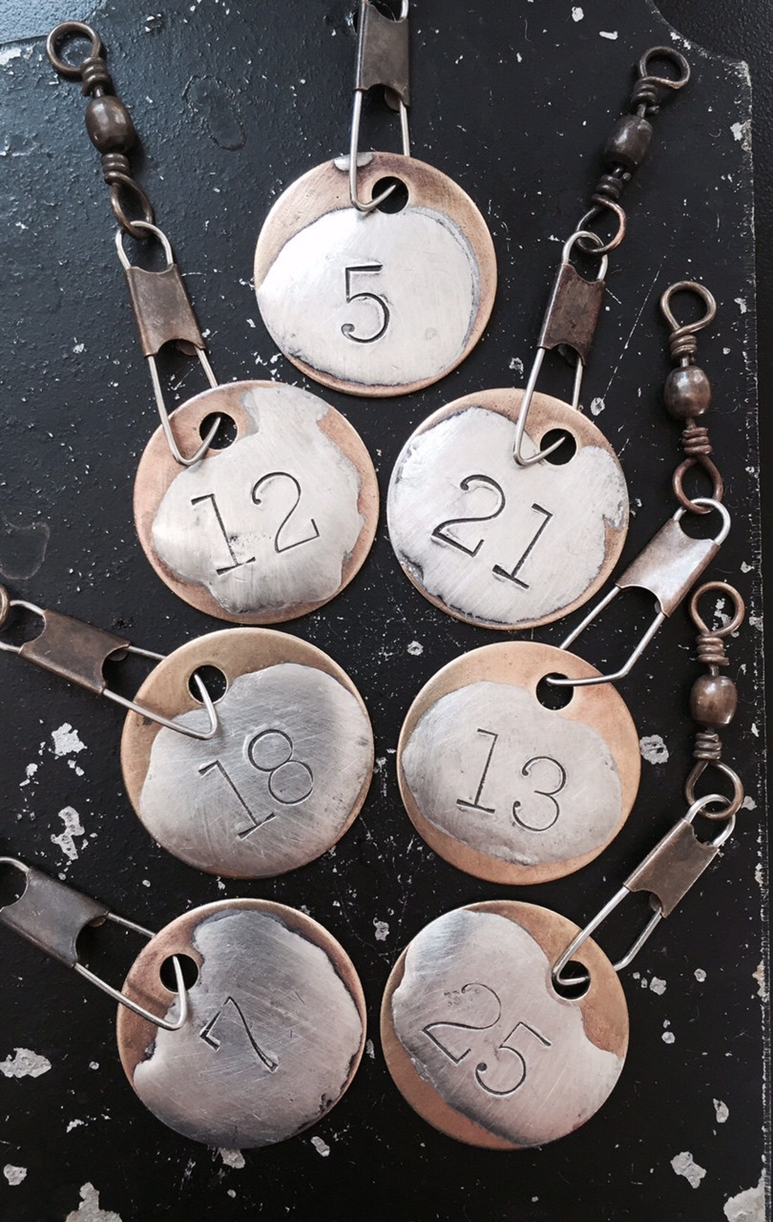 Number Charms for DIY Necklace Making or Key Chain Handmade Etsy