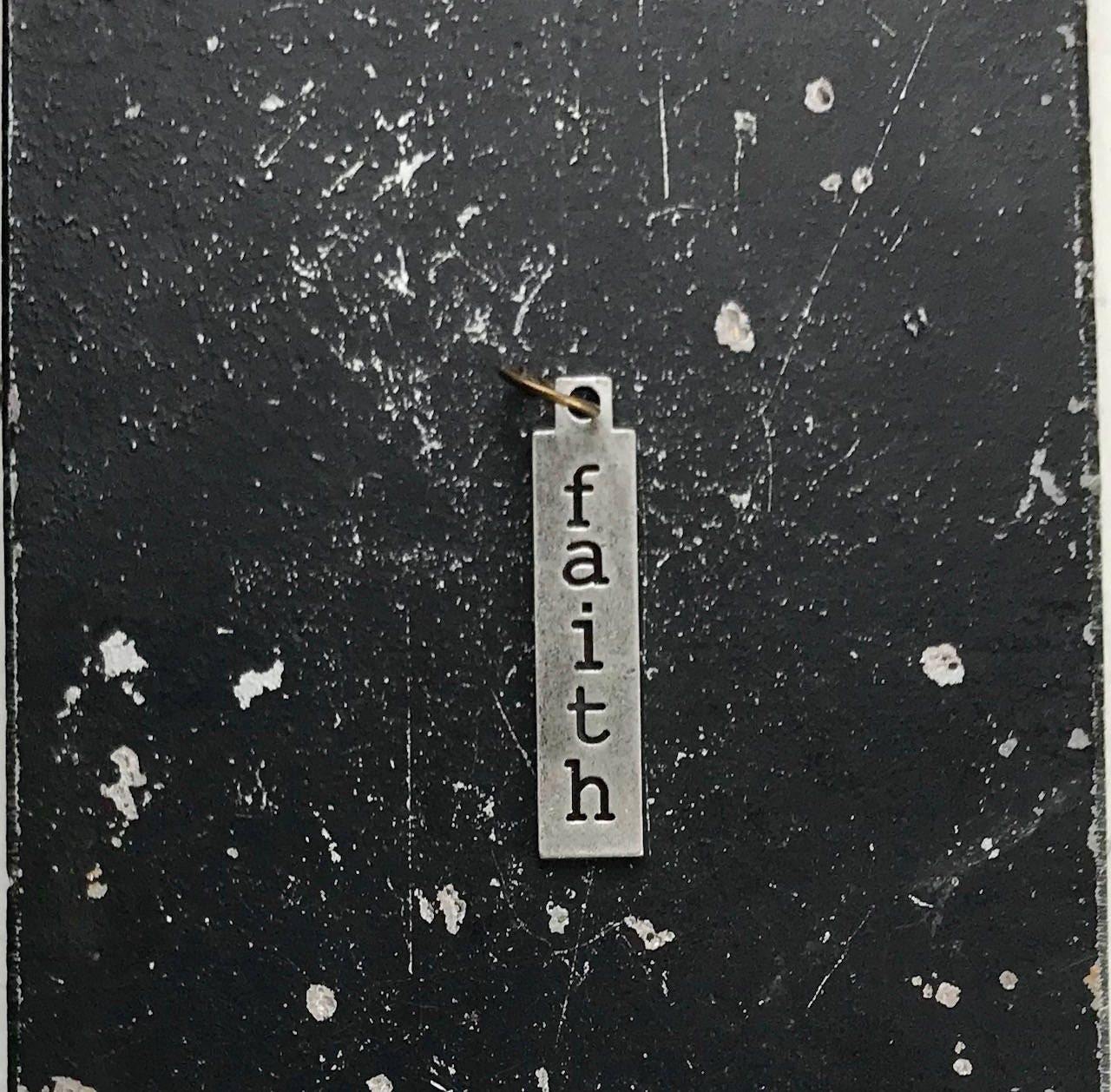 Faith Charm for DIY Necklace Lead and Nickel Free Metal Tag Etsy